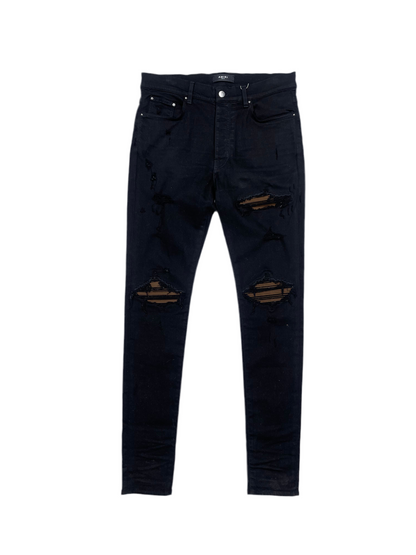 Amiri MX1 Brown Ultra Suede Jeans black