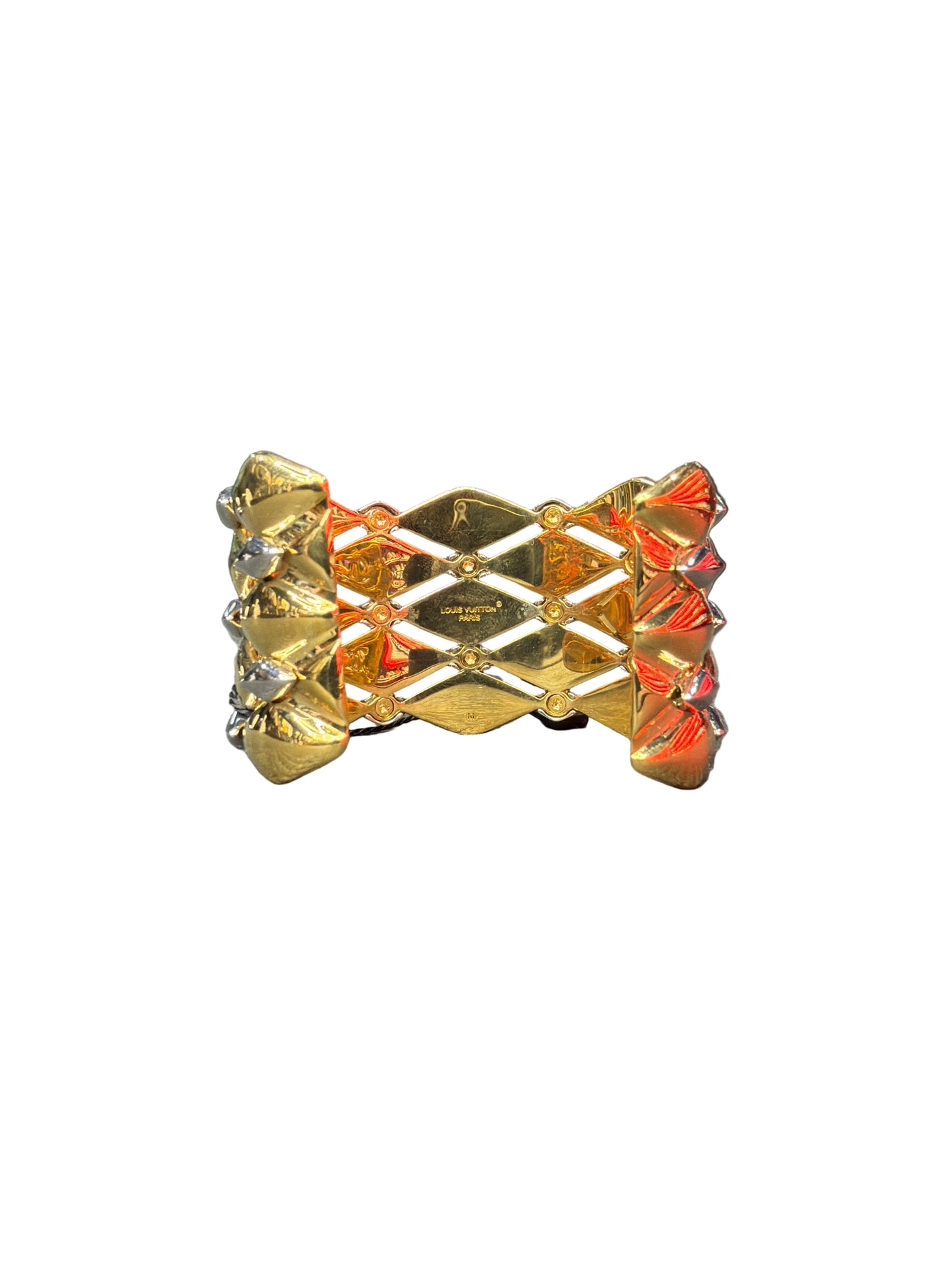 LV Malletage Cuff Bracelet Gold Silver