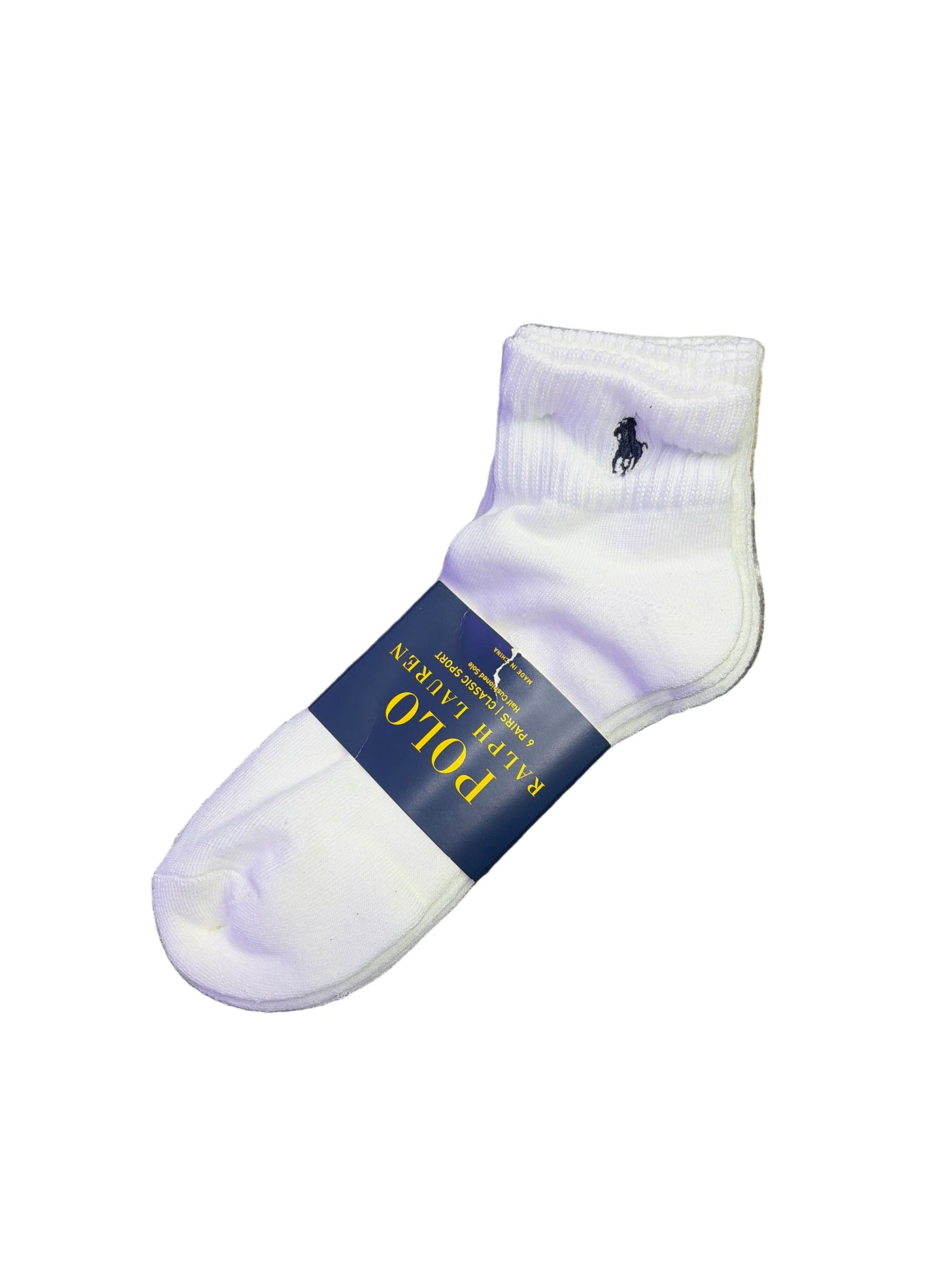 Polo Classic Sport Mid Socks White 6 Pack