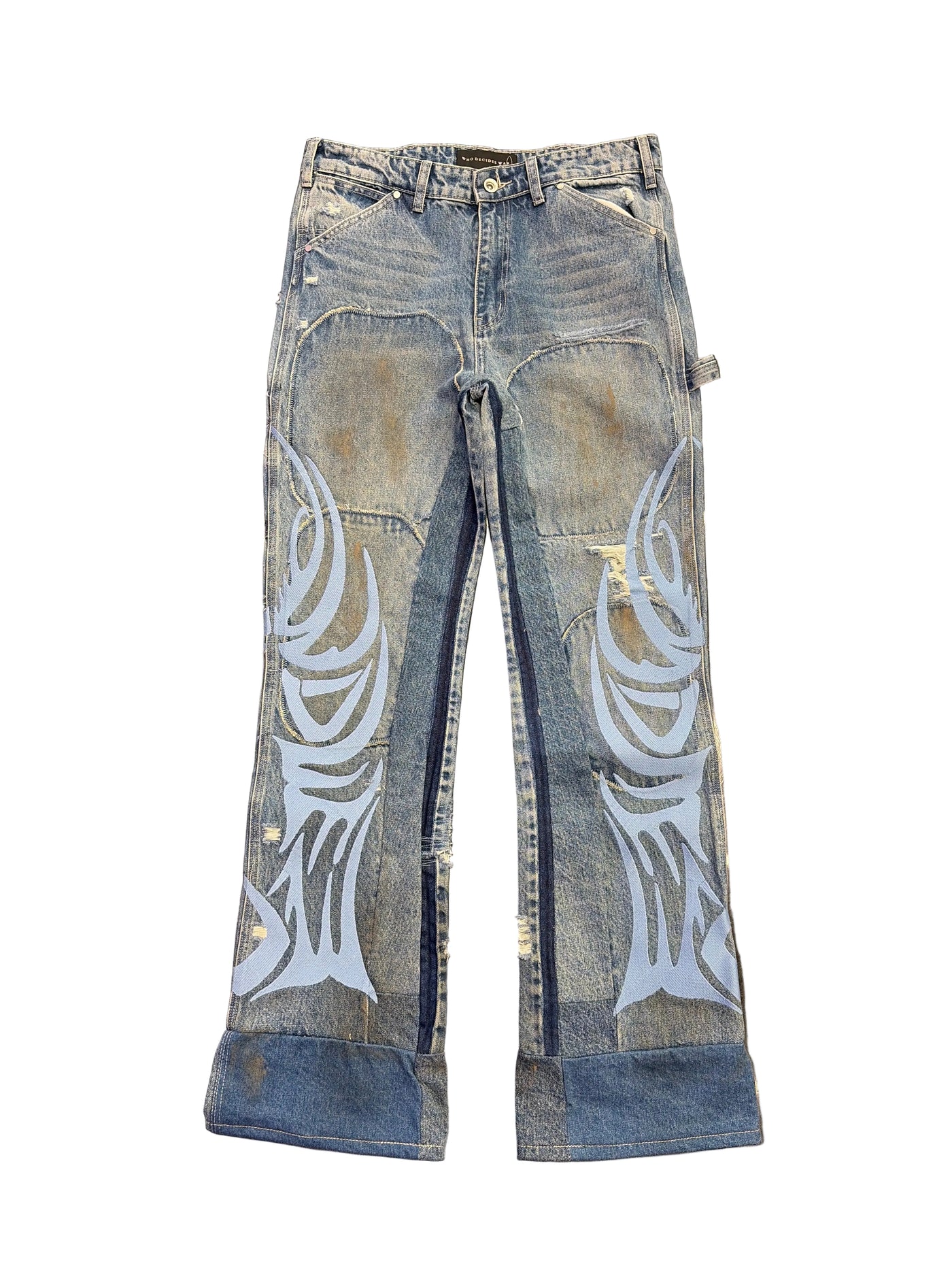 WDW Winged Carpenter Denim Jeans Sky Blue
