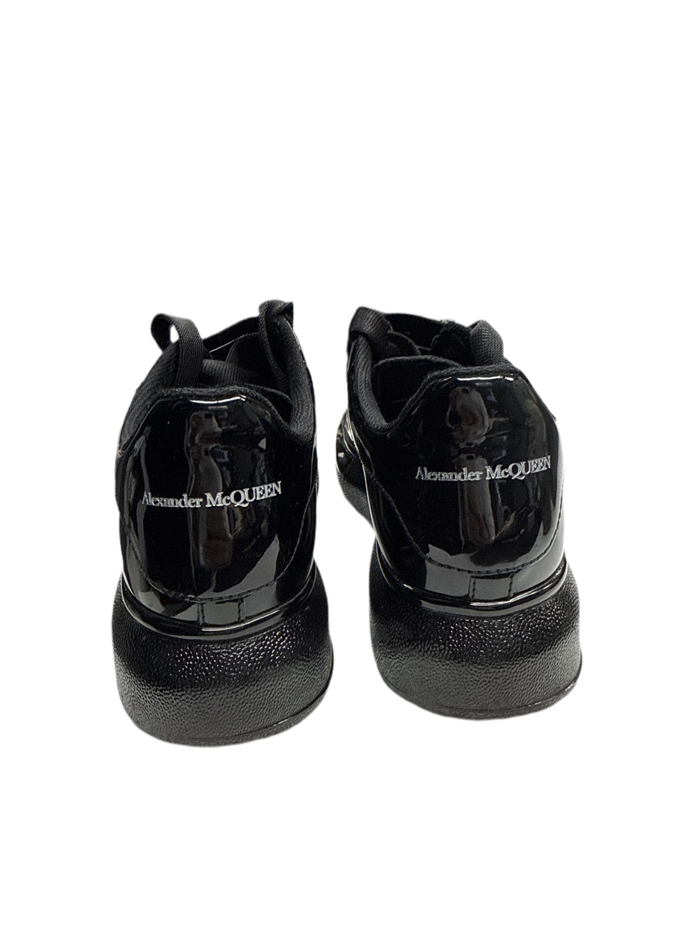 Alexander McQueen Oversized Black Patent Sneakers