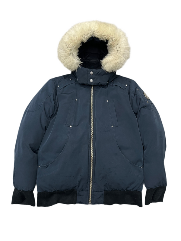 Moose Knuckles Kids Original Ballistic Neoshear Bomber Jacket Navy