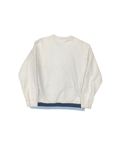 Supreme Rib Stripe Crewneck White