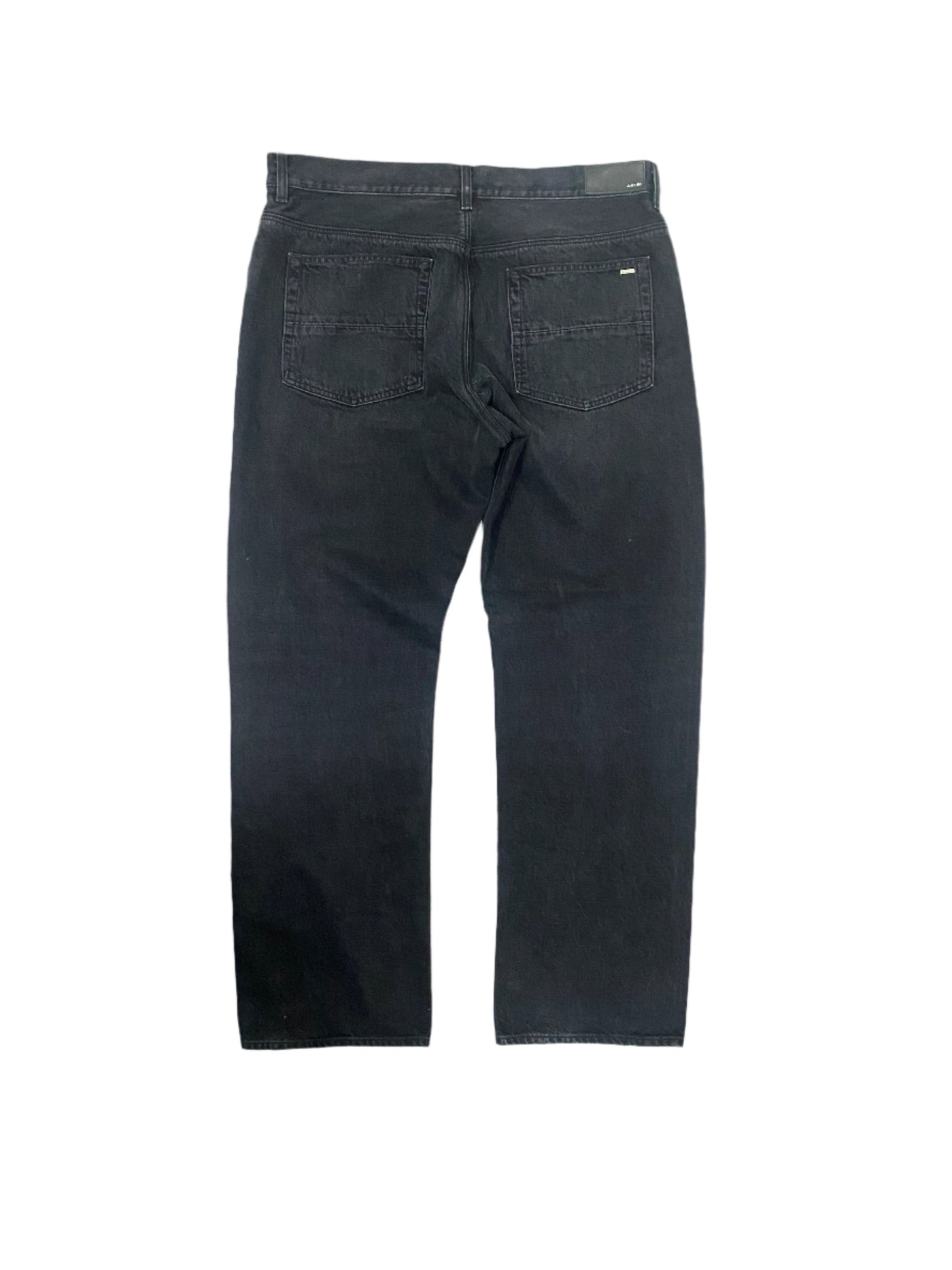 Amiri Bandana Repair Straight Leg Jeans Black