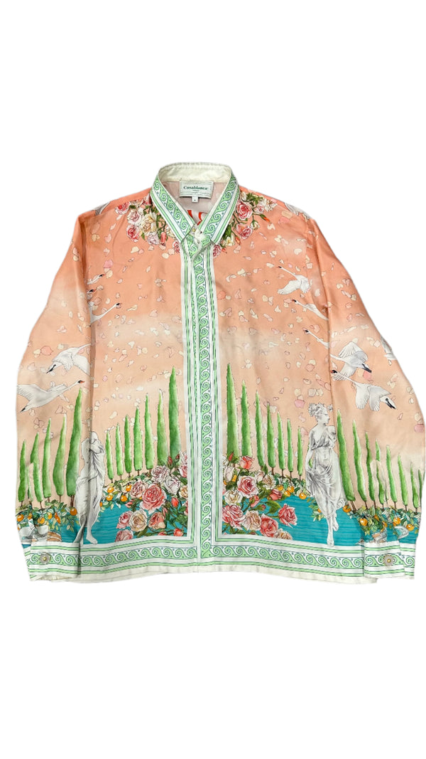 Casablanca Silk Printed Shirt Pink