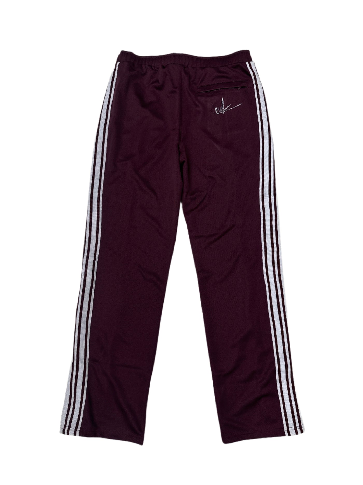 NewYrrk Burgundy Track Pants Side Logo w/ Burgundy White Crystals