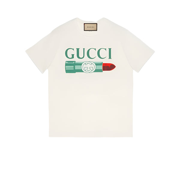 Gucci Lipstick Print Cotton T-Shirt