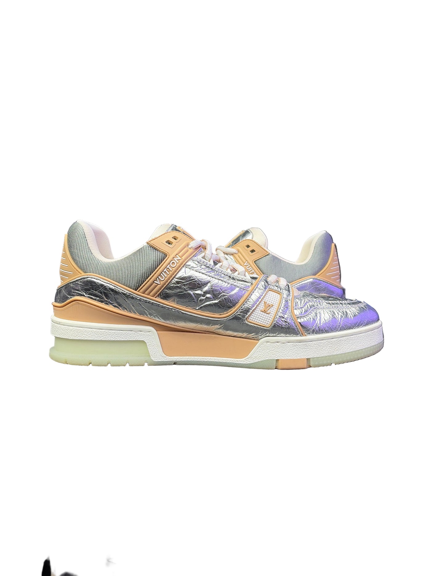 LV Trainers Metallic Beige
