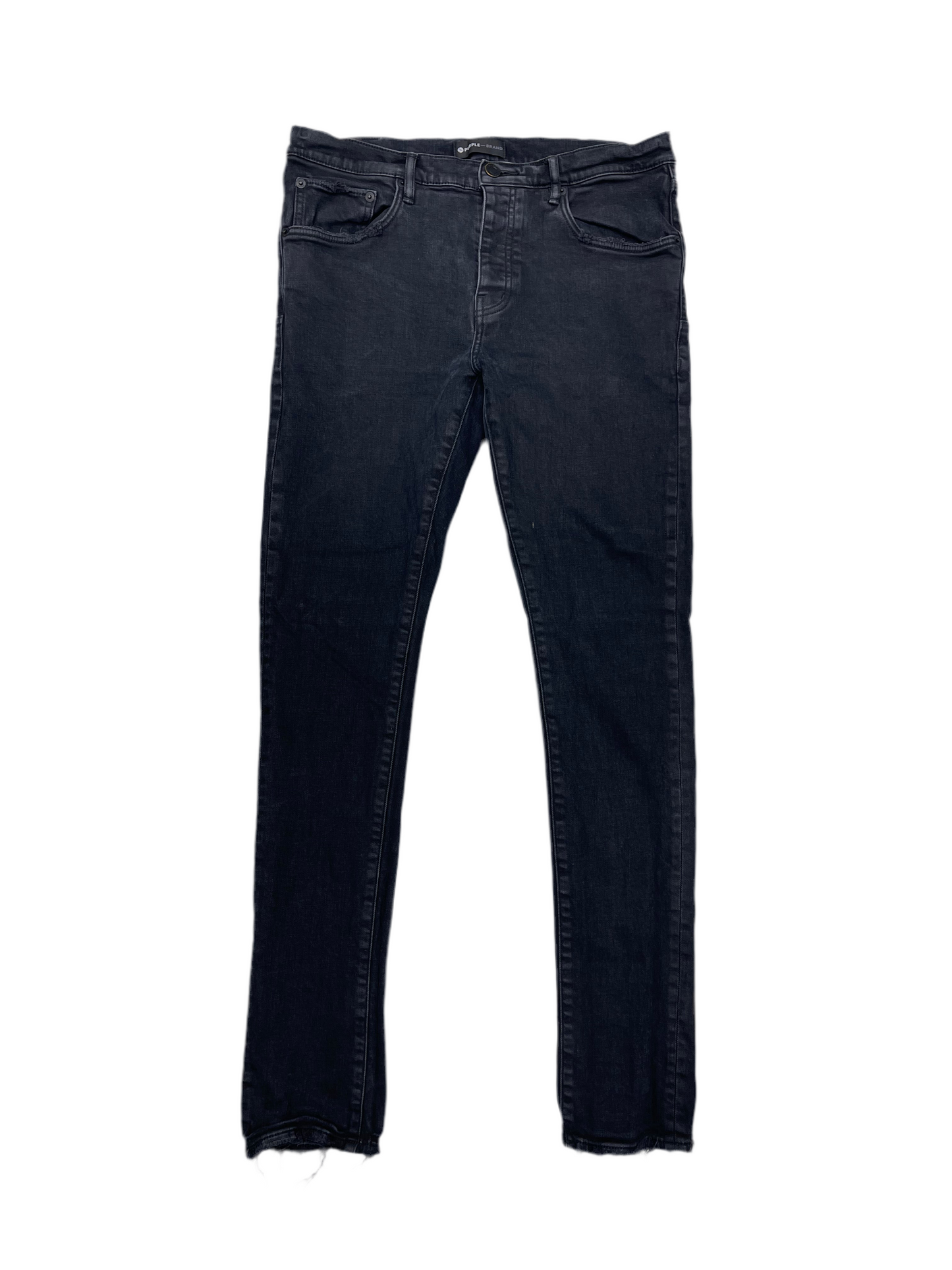 Purple Brand Low Rise Slim Fit Jeans Black