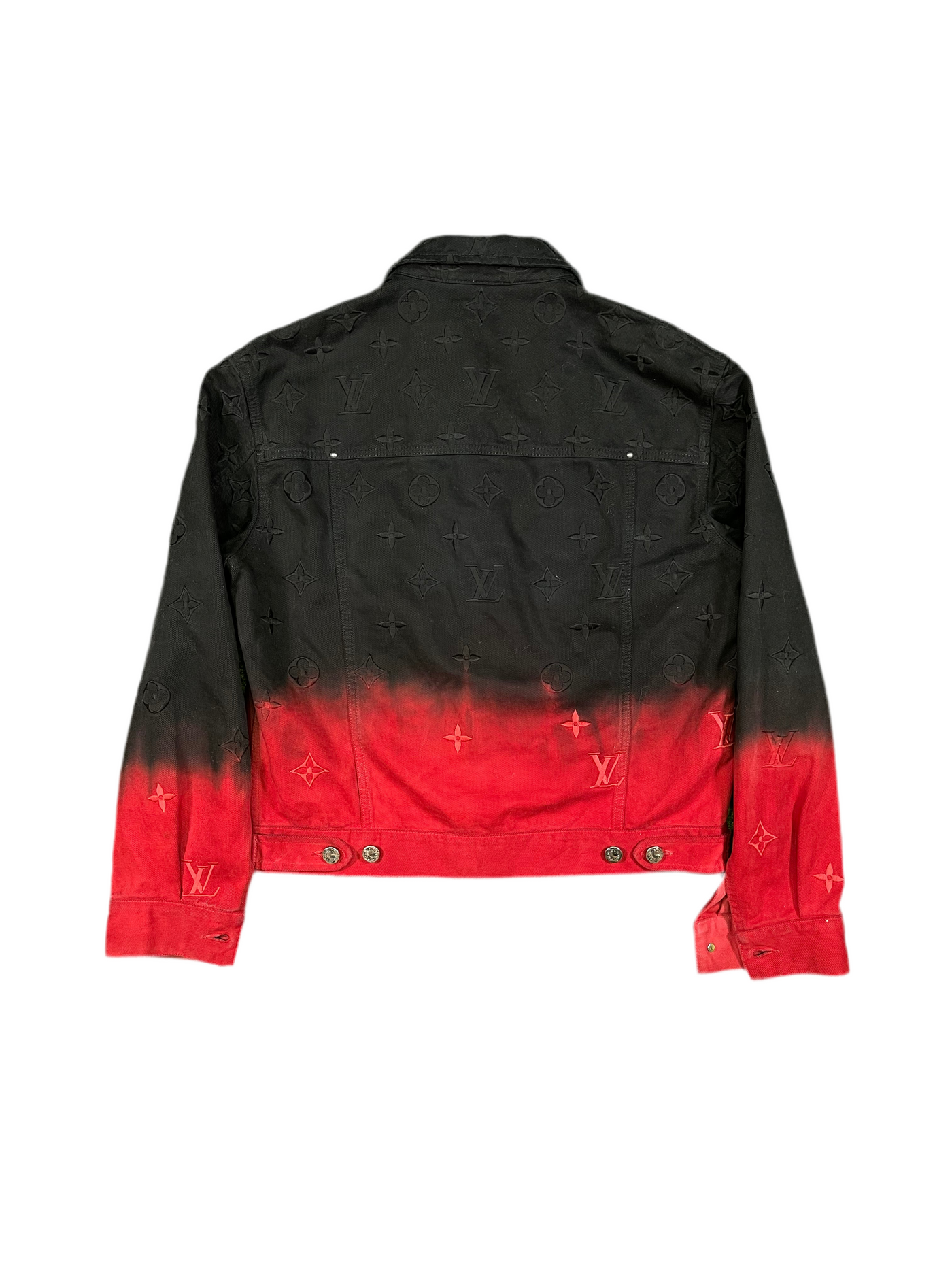 LV Embroidered Gradient Denim Blouson Red