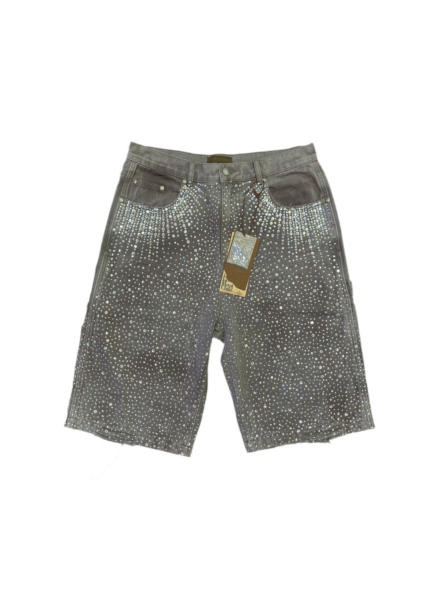 Birth Of A Royal Child Diamond Jean Shorts Brown