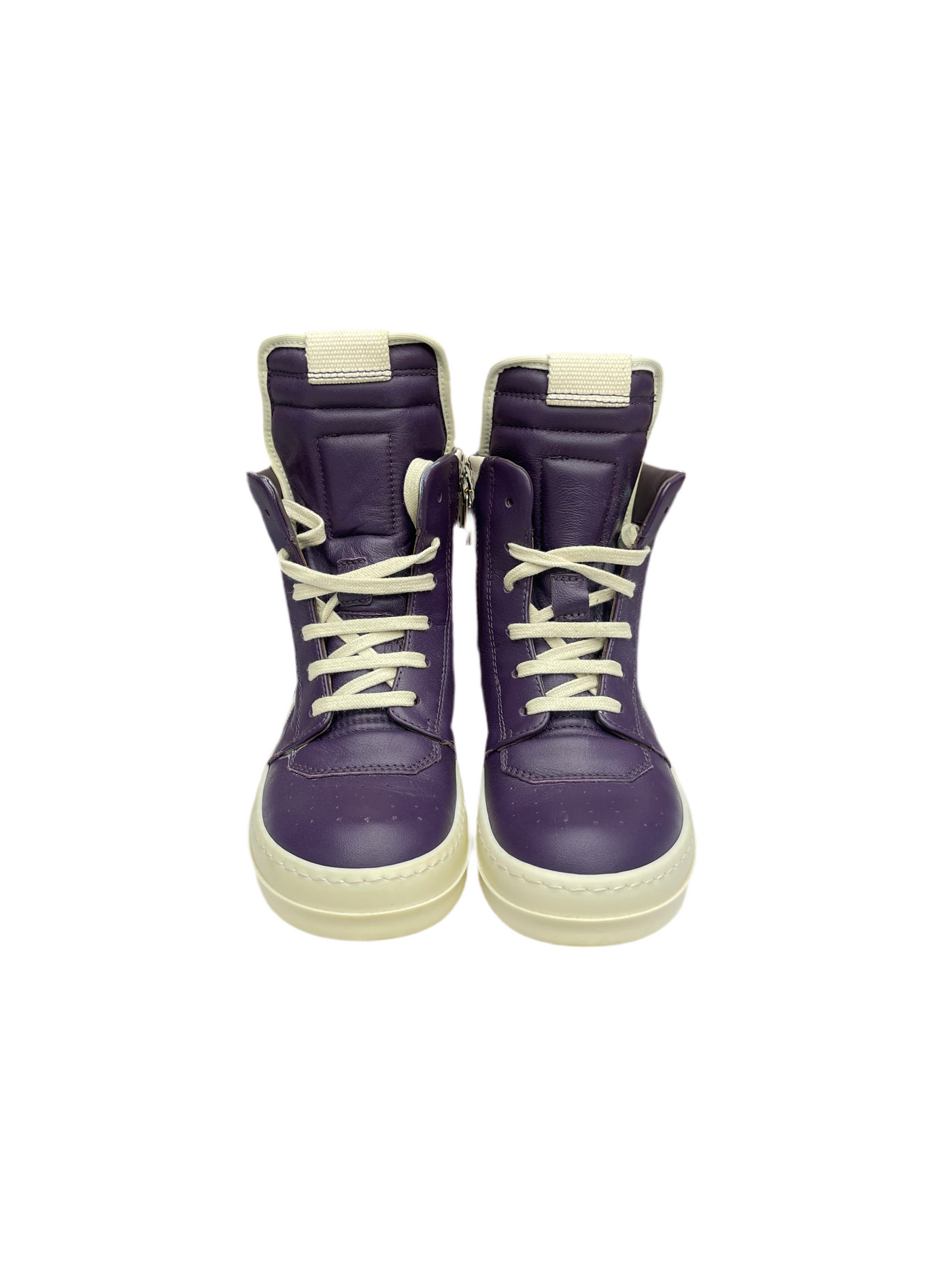 Kids Rick Owen’s Geobaskets High Top Amethyst Milk Purple