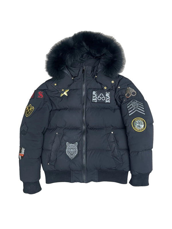 Moose Knuckles Collington Bomber With Patches Black