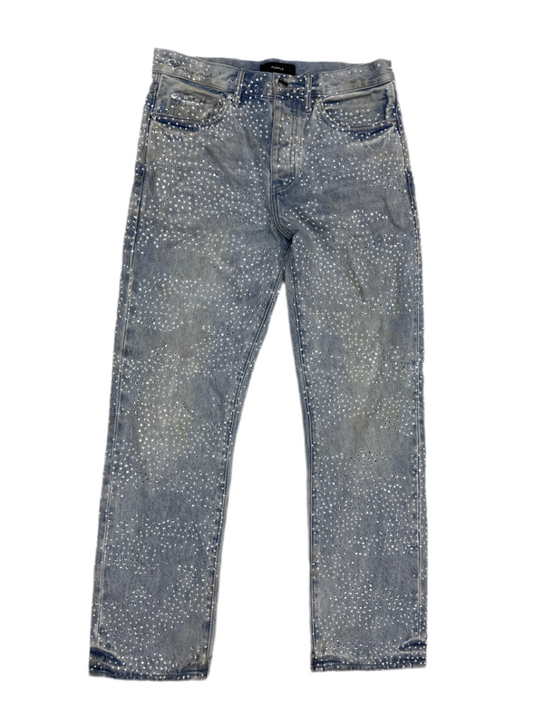 Purpl Rhinestone Pearl Denim Jeans