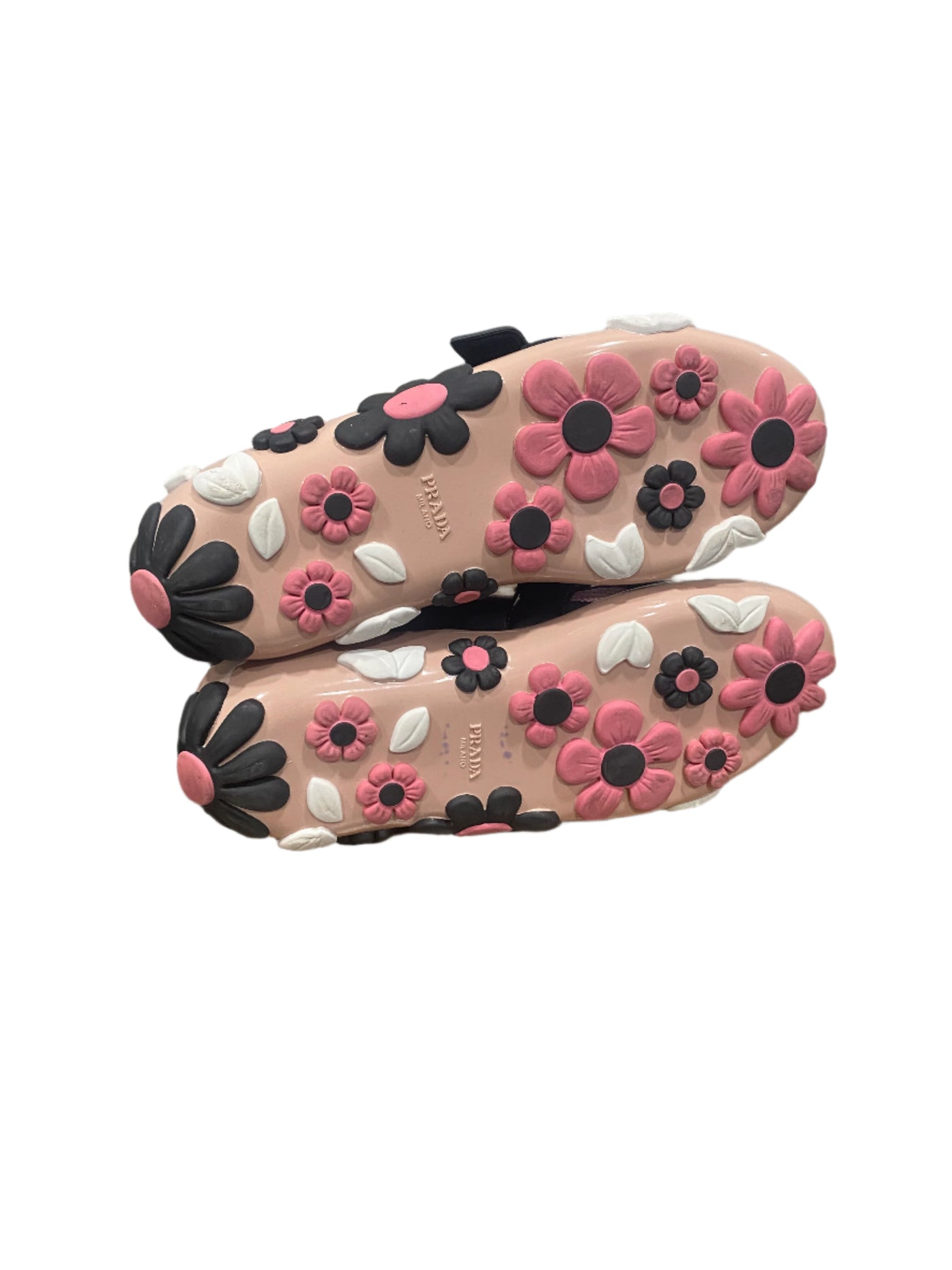 WMNS Prada Neoprene Flower Sneakers Navy Pink