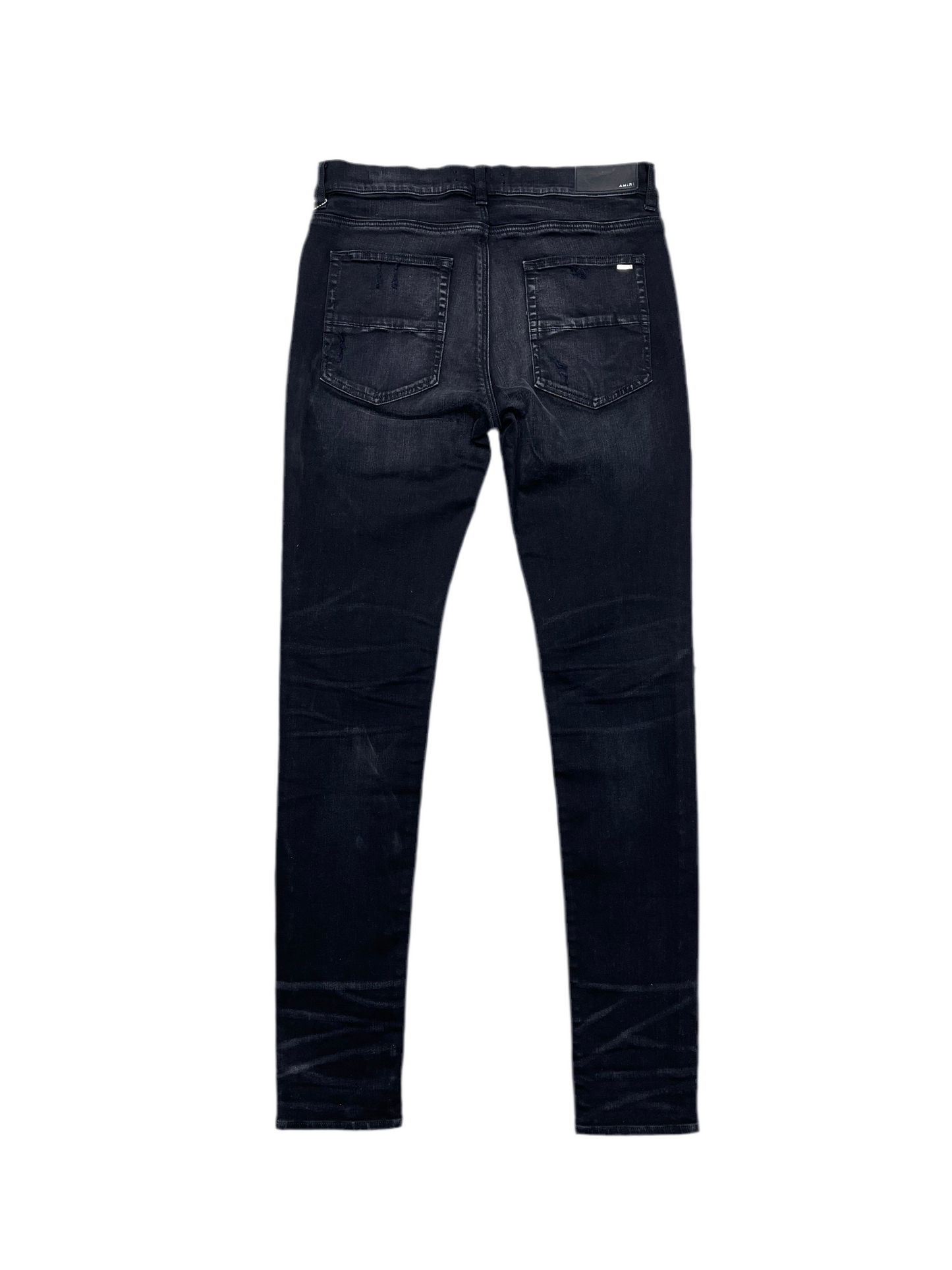Amiri MX1 Brown Bandana Aged Black Jeans