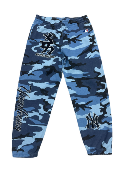 Supreme New York Yankees Kanji Sweatpant Blue Camo