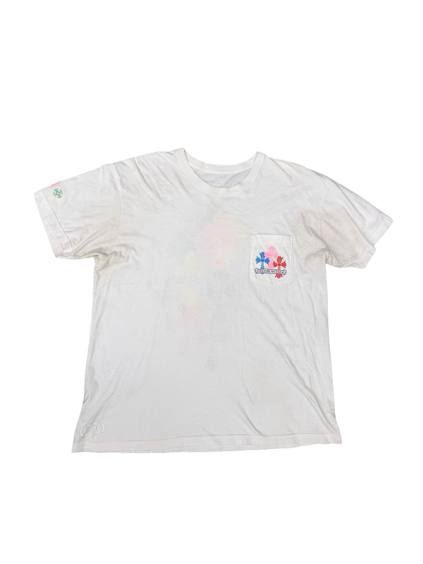 Chrome Hearts Multi Color Cross Cemetery T-Shirt White