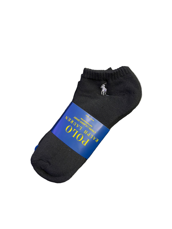 Polo Classic Sport Ankle Socks Black 6 Pack
