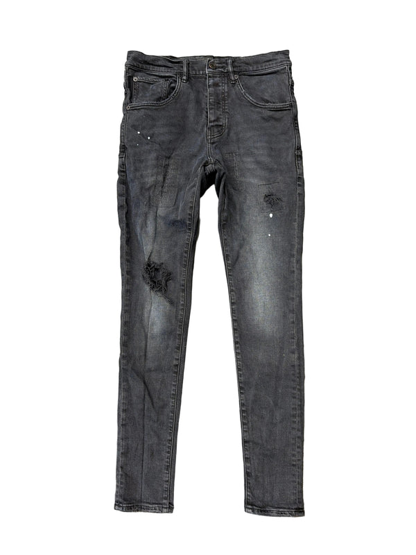 Purple Brand Slim Distressed Jeans Black