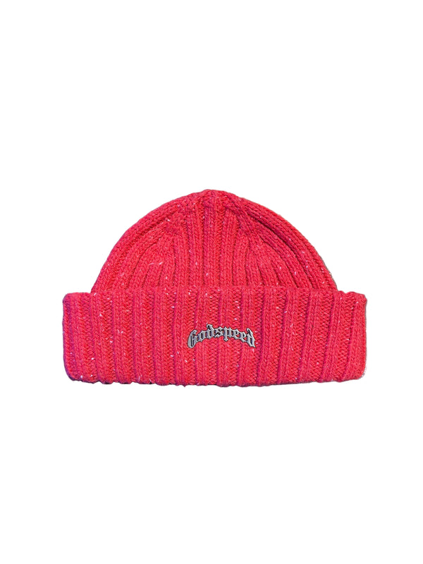 Godspeed Beanie Red Speckle Emblem