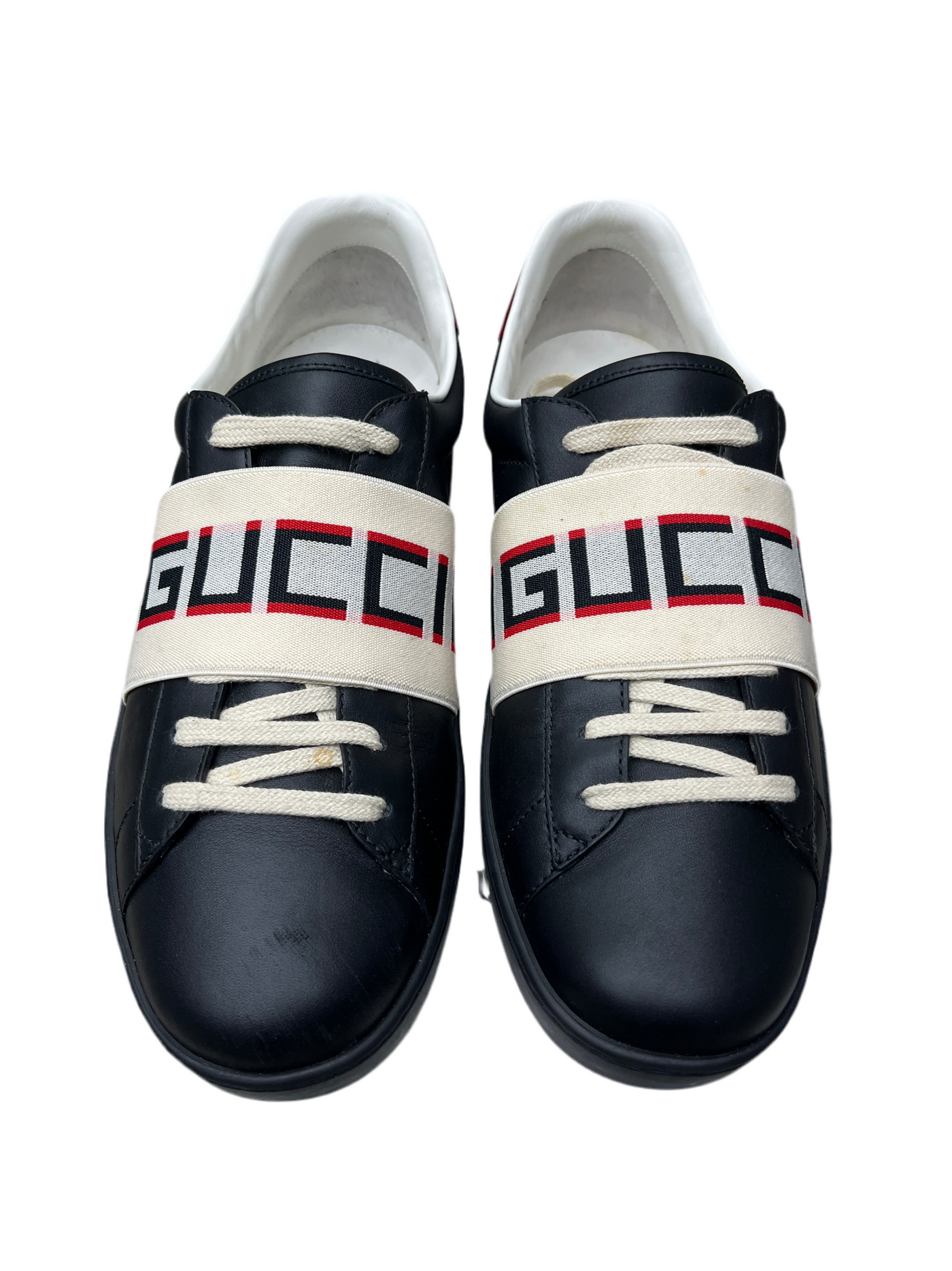 Gucci Ace Stripe Leather Black