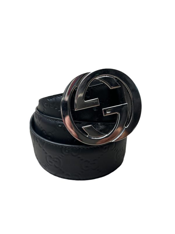 Gucci Black Leather Belt