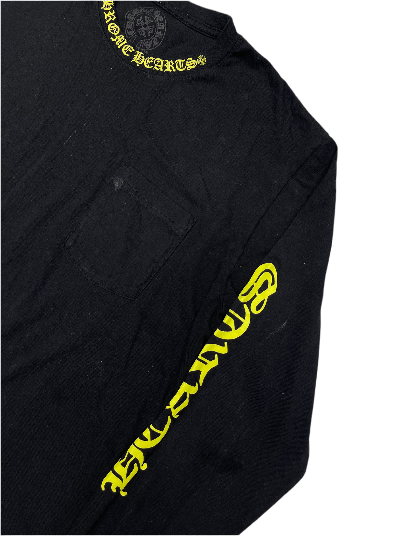 Chrome Hearts Neon Green Collar L/S Shirt Black