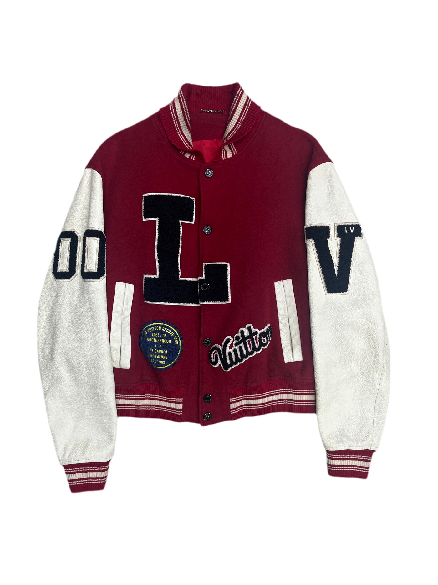 Louis Vuitton Red & White Dreaming Varsity Jacket