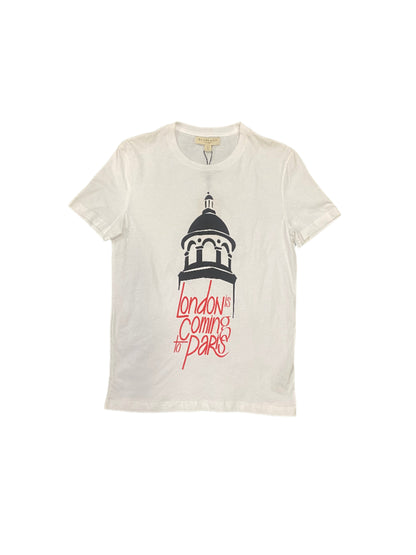 Burberry London Is Coming To Paris T-shirt White Red