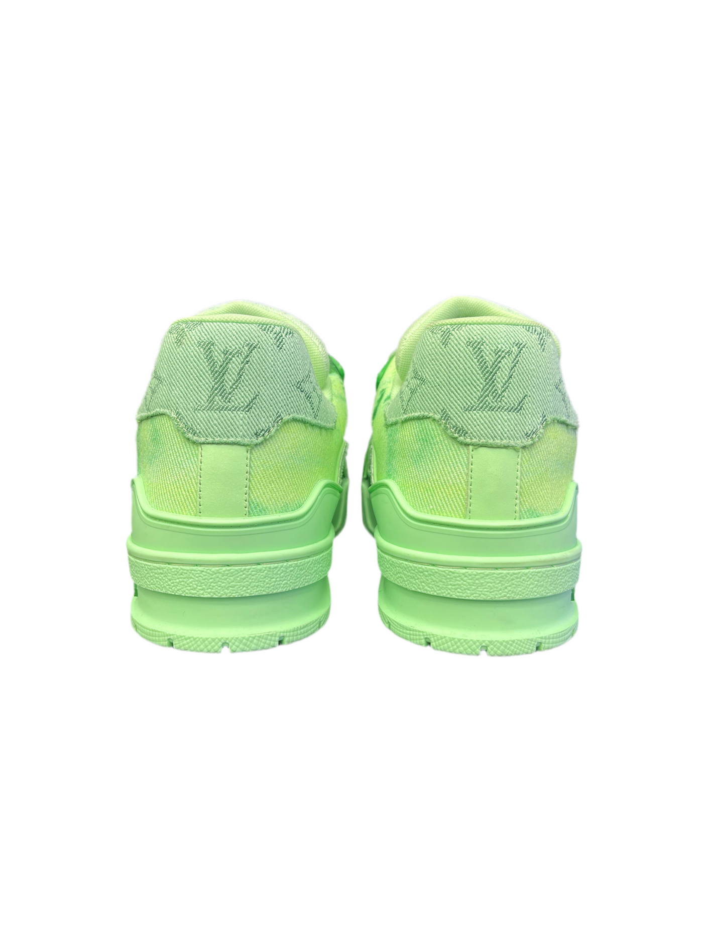 LV Trainer Bleached Monogram Denim Green