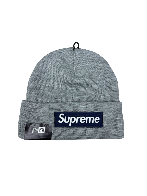 Supreme x New Era Box Logo Beanie Grey