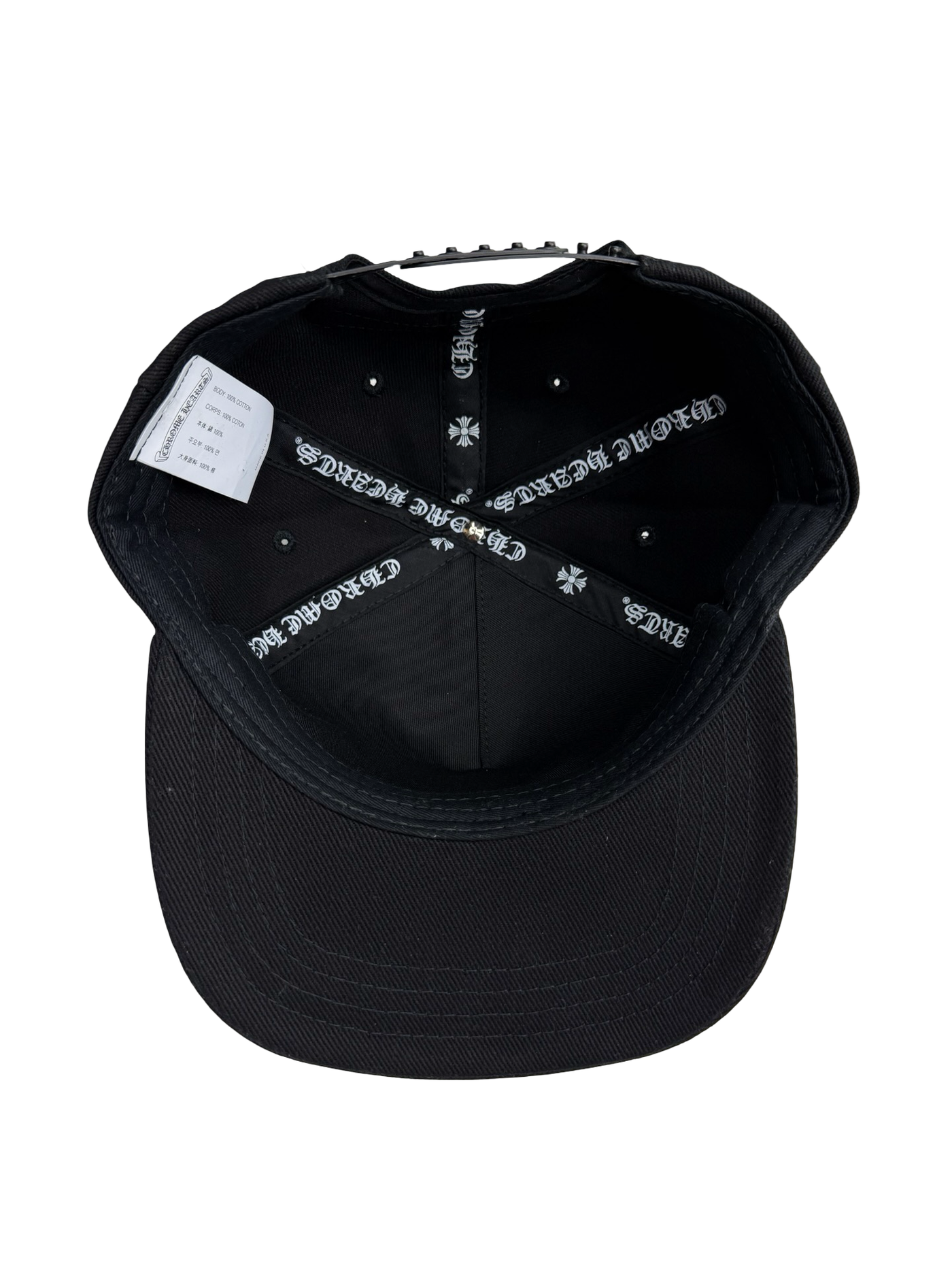 Chrome Hearts Horseshoe Denim Baseball Hat Black White