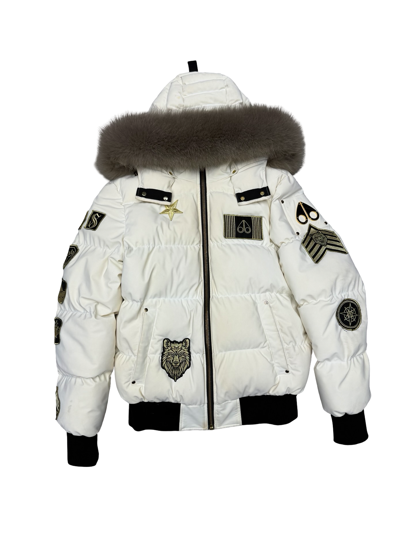 Moose Knuckles Padded Patch Bomber Jacket