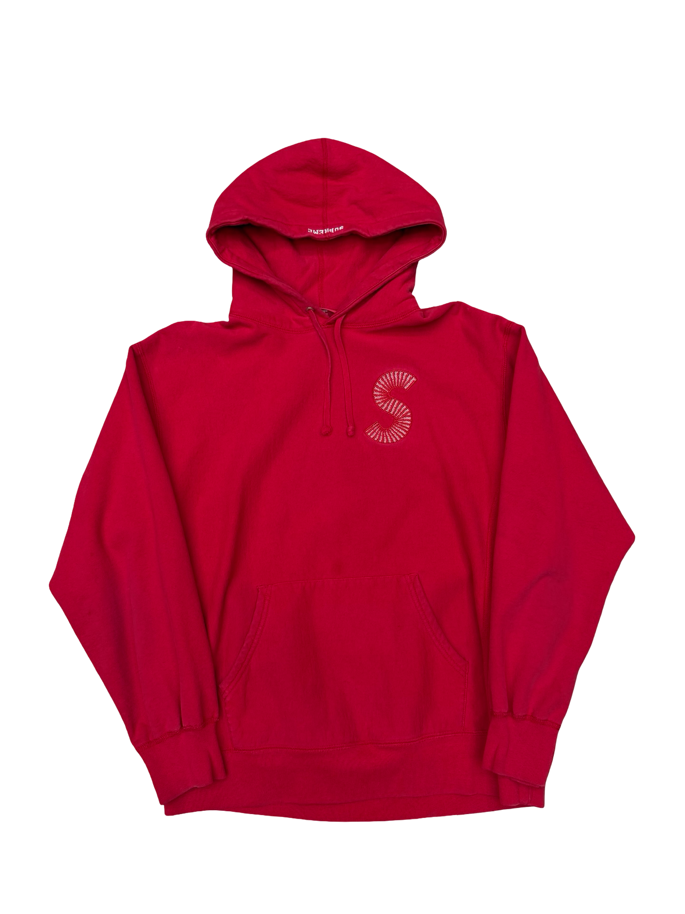 Supreme S Logo Hooded Pullover Red