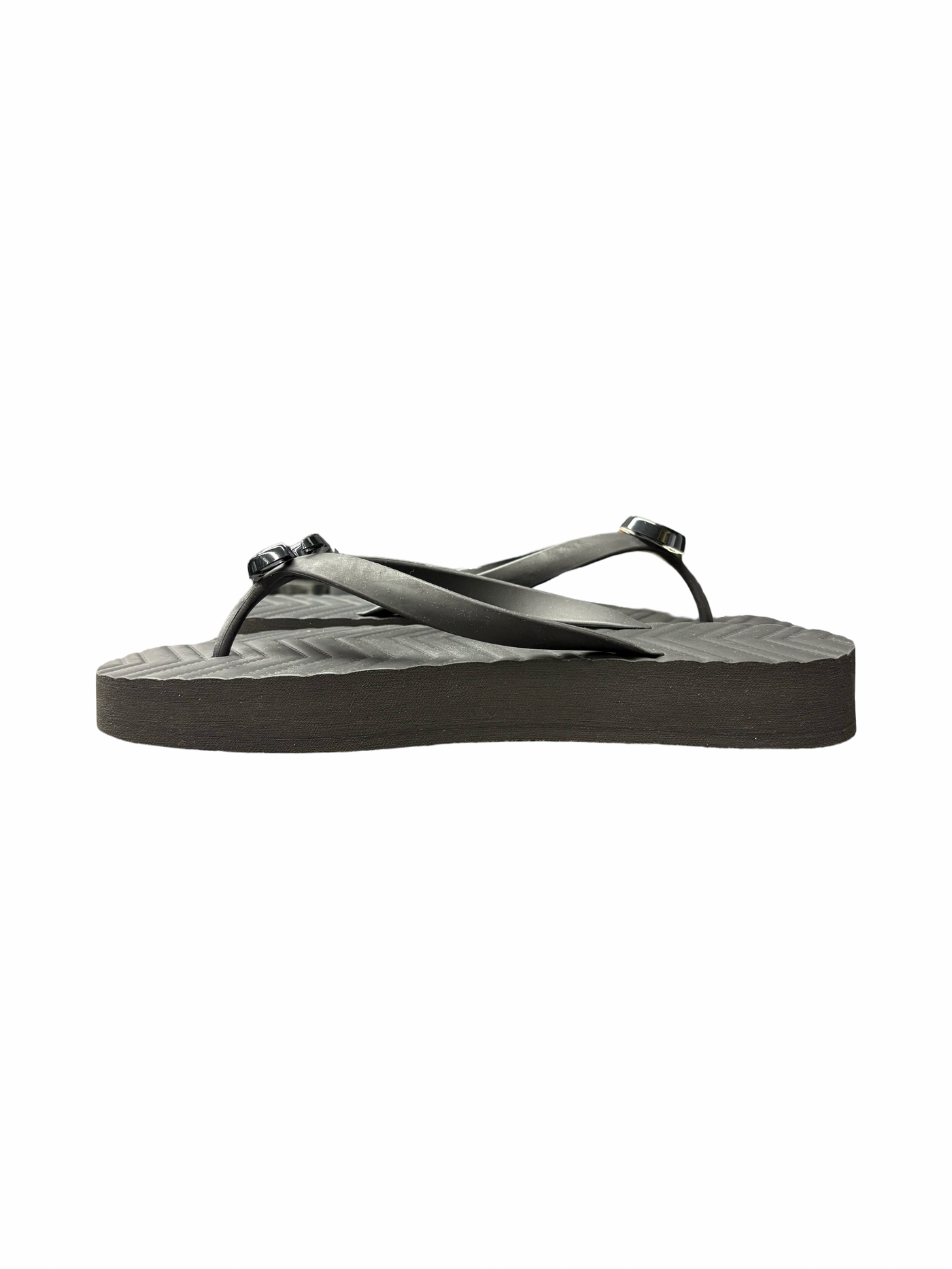 Gucci GG Rubber Thong Sandals Black