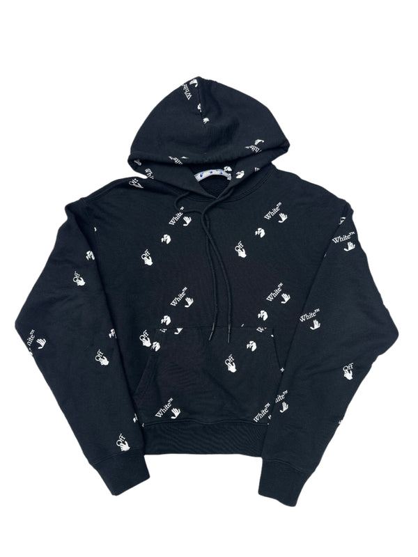 Off-White Oversized Fit Allover Logo Hoodie
