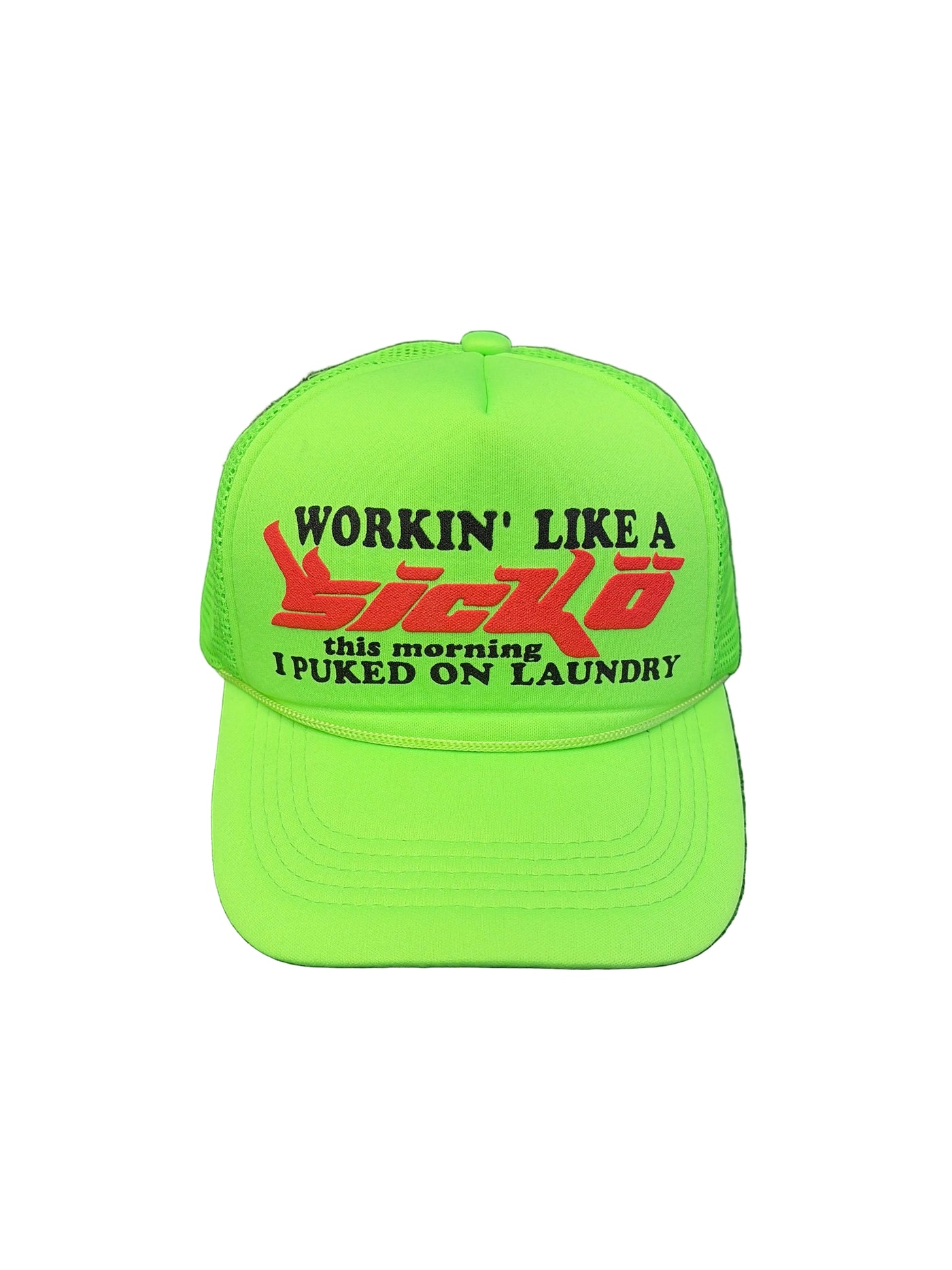 Sicko Laundry Trucker Hat Neon Green