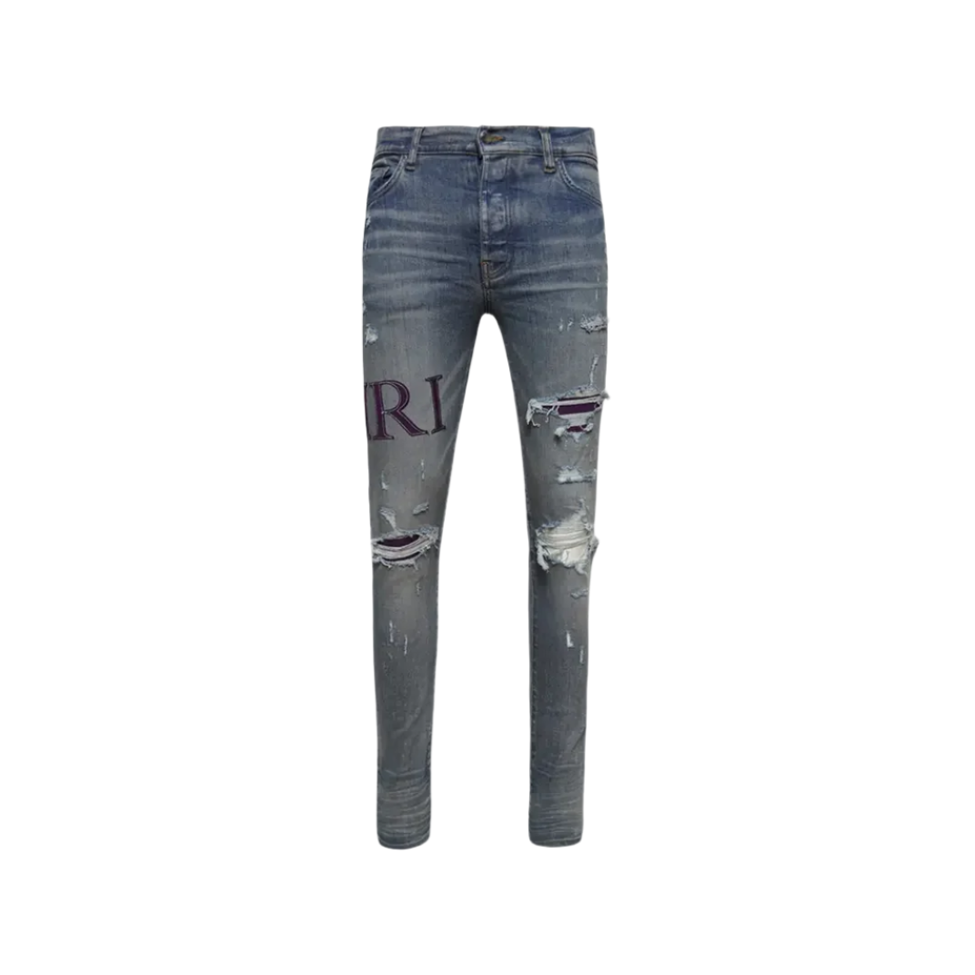 Amiri Serif Logo Jeans Clay Indigo