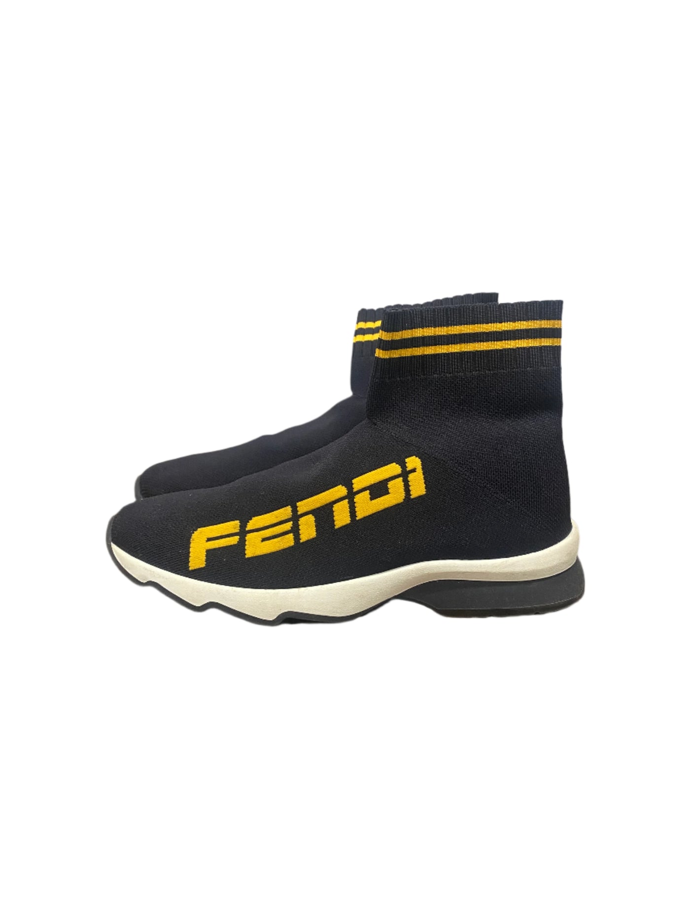 Fendi Fabric Sneakers Black Yellow