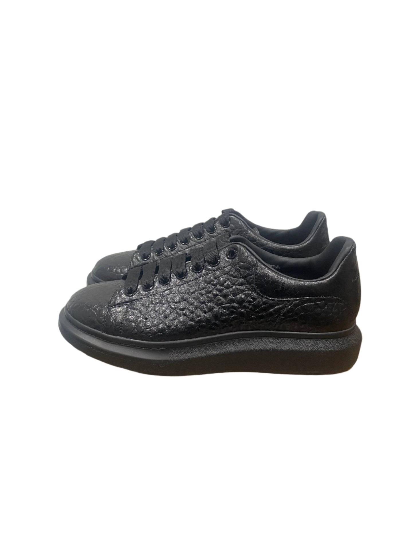 Alexander McQueen Oversized Leather Sneakers Black