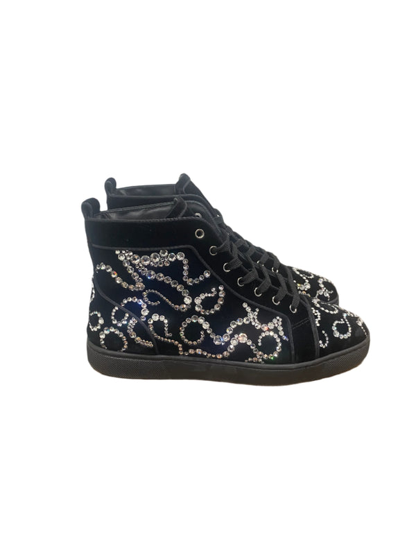 Christian Louboutin Octolouis Strass High Top Sneakers