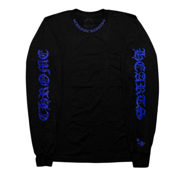 Chrome Hearts 1988 Neck Logo L/S Tee Black Blue