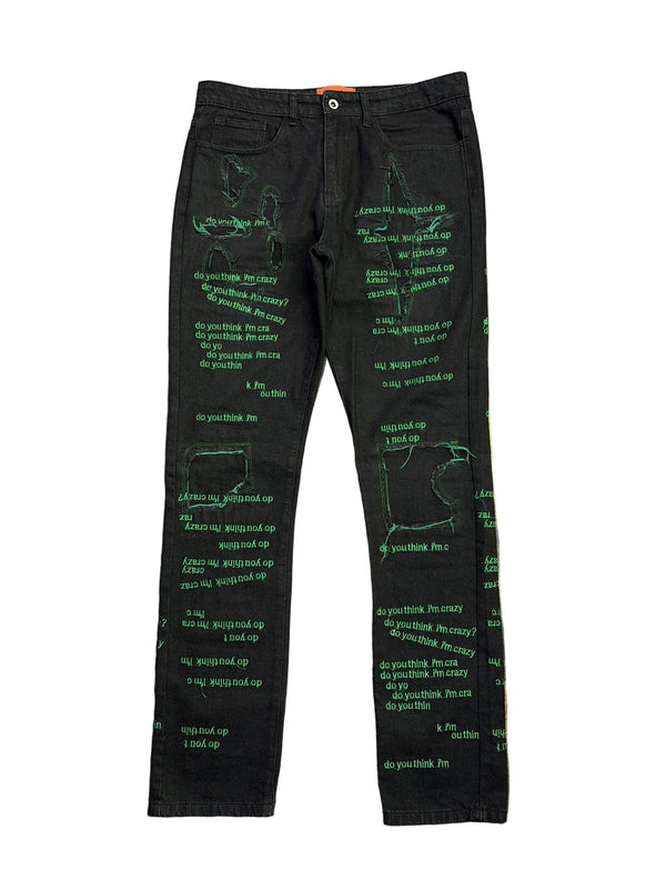 WDW DYTIC Scripture Denim Jeans Black