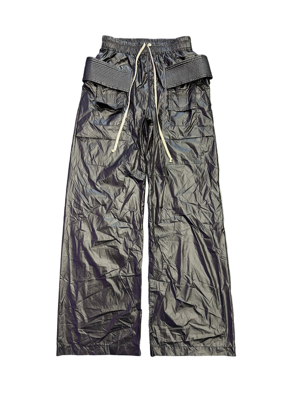 Rick Owens Creatch Wide Cargo Drawstring Pants Black