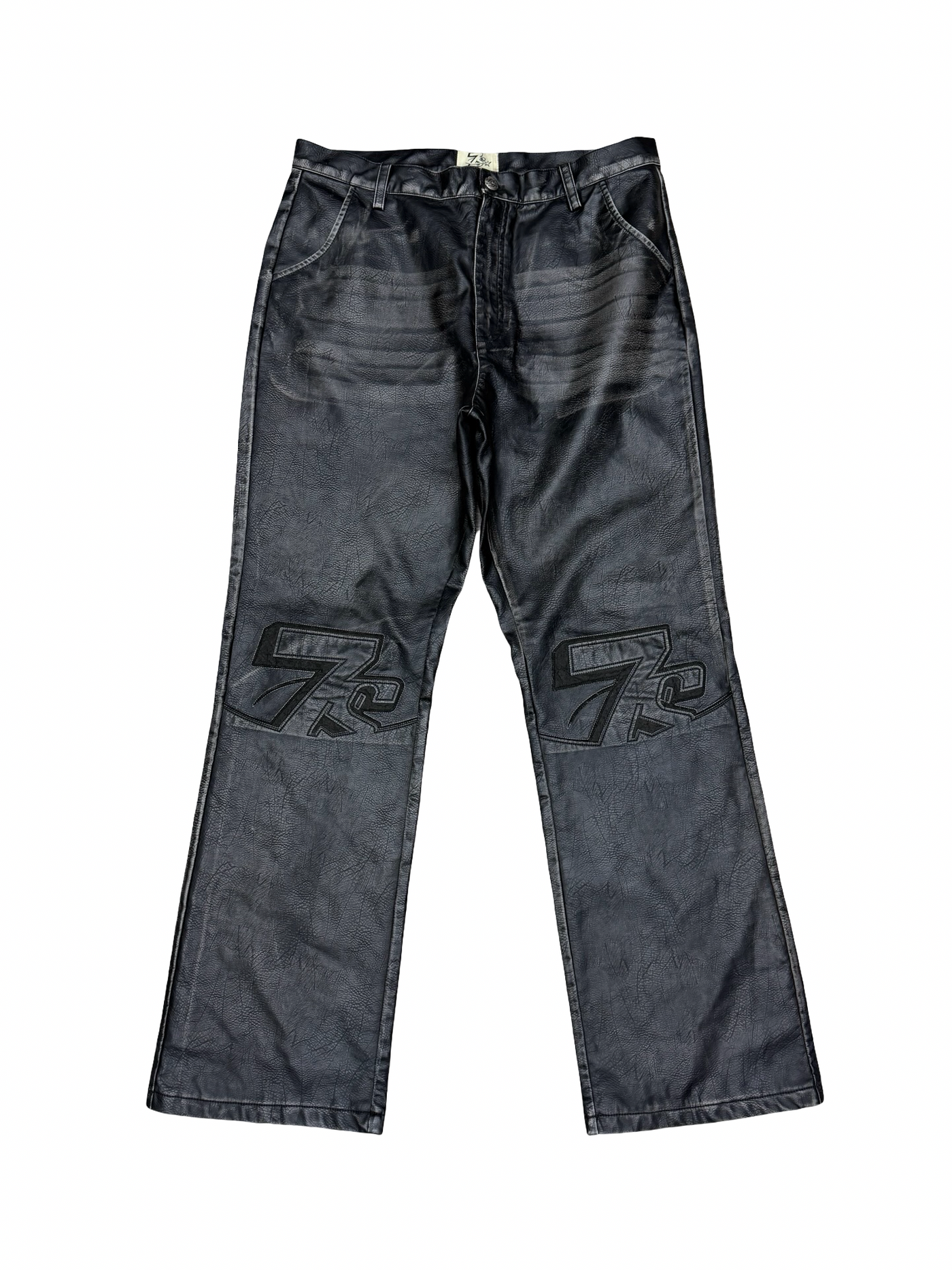 Triple Sevens Leather Pants Grey