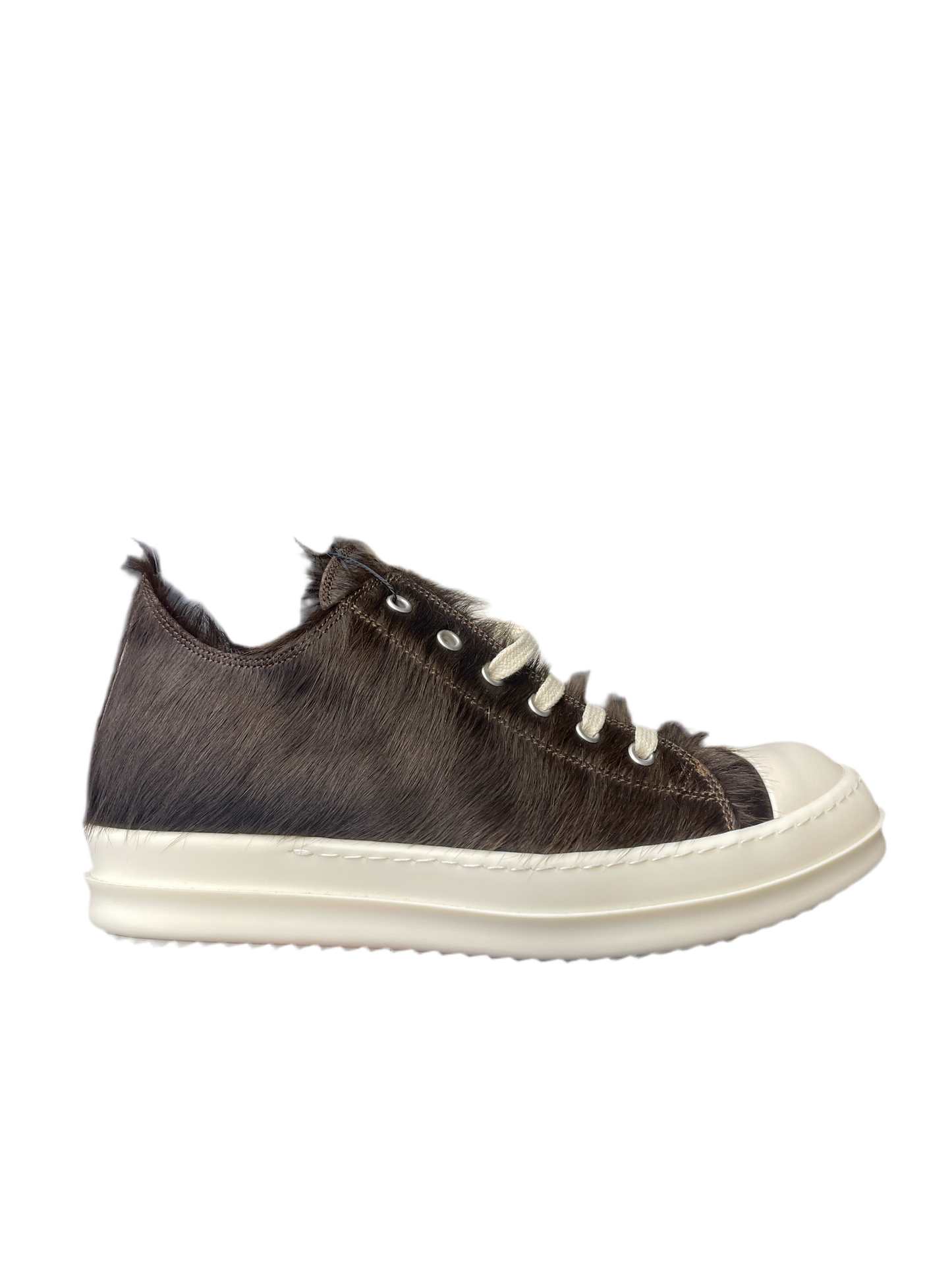 Rick Owens Ramone Brown Fur Sneakers