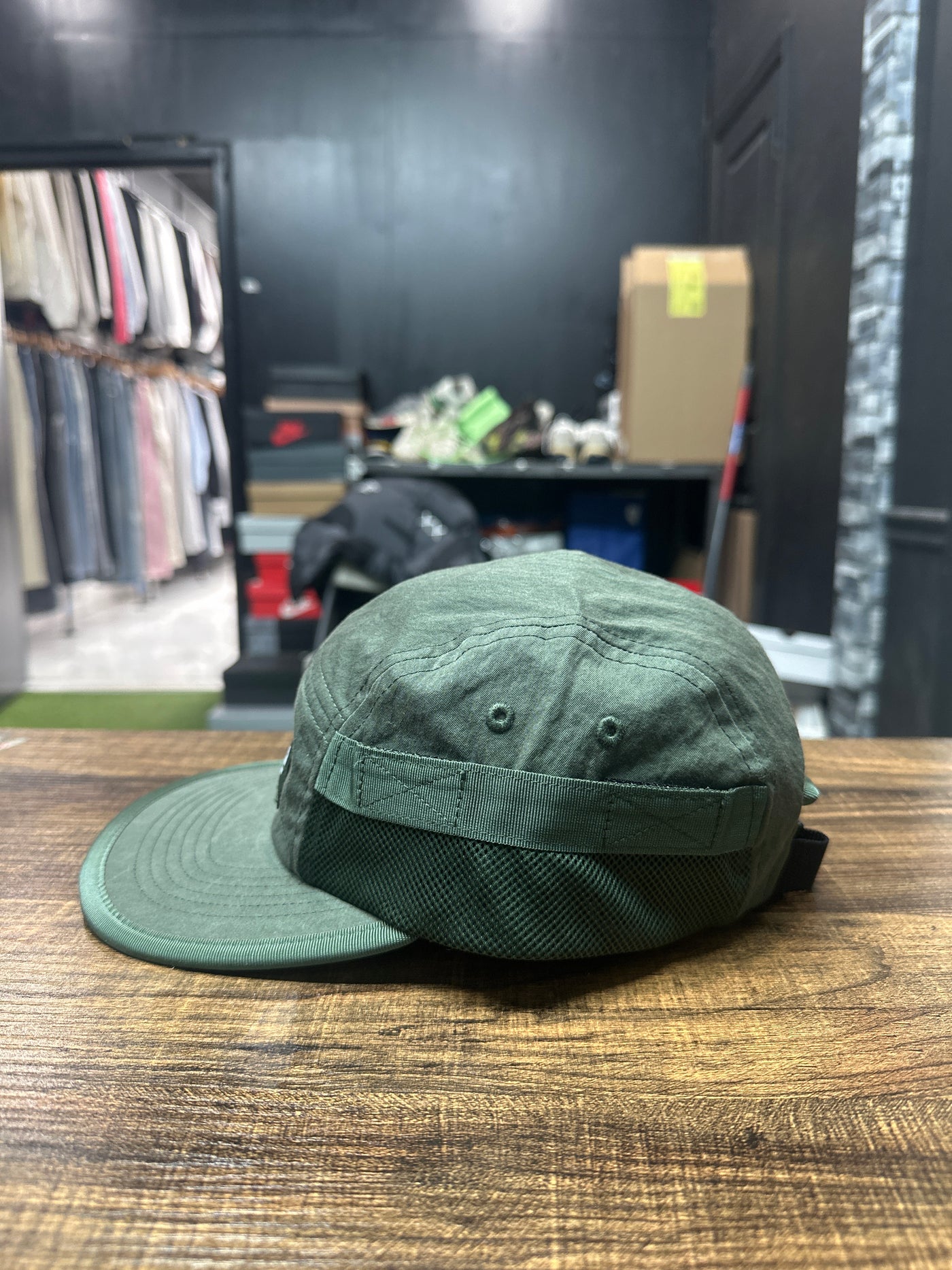 Supreme Mesh Pocket Olive Camp Cap (FW24)