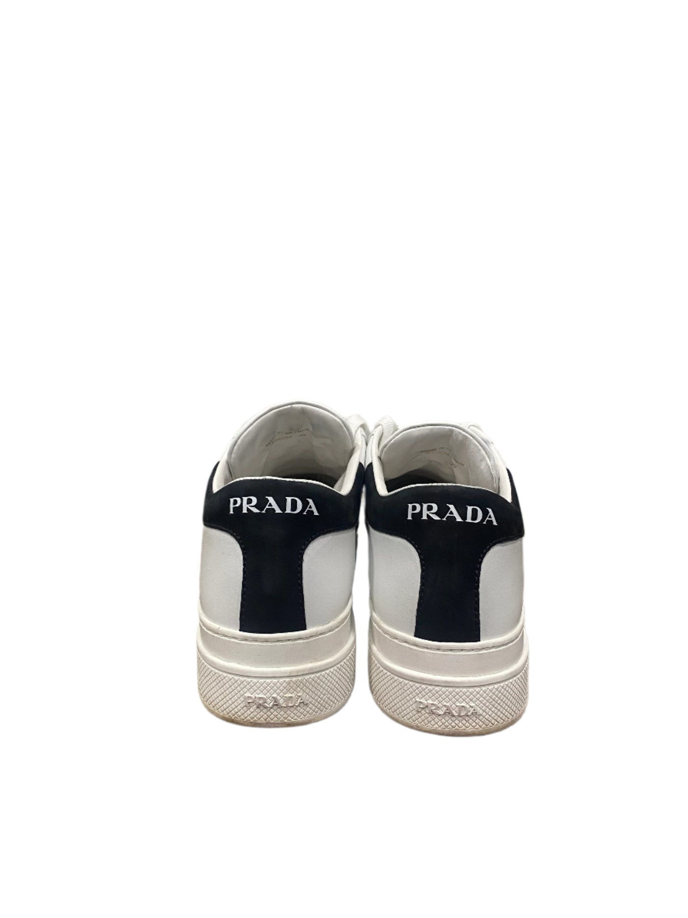 Prada Leather Trainers Blanco Nero