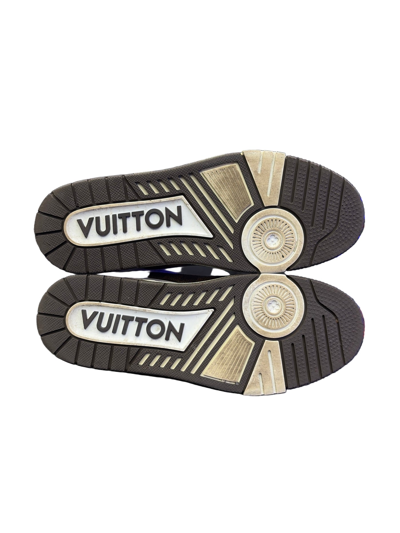 LV Trainer White Moka Brown